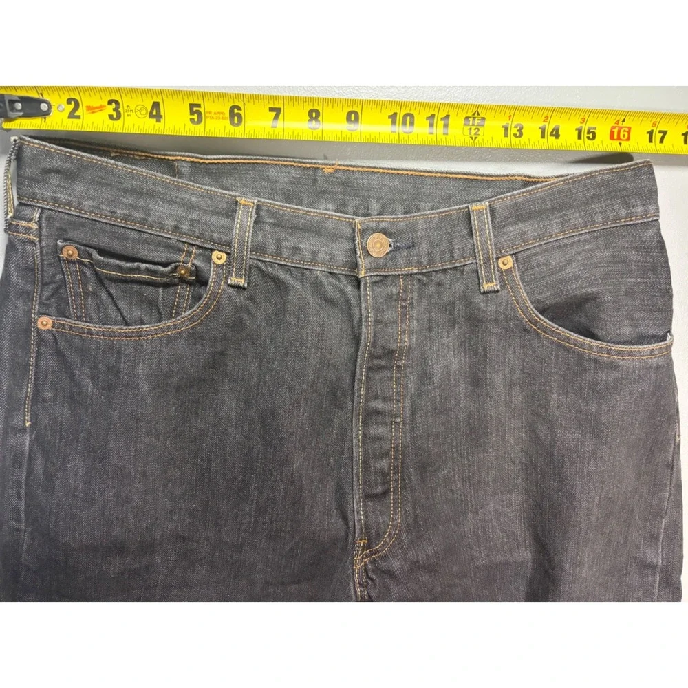 Levi's 501 XX Jeans Mens 34x31 Dark Wash Straight Leg Button Fly 100% Cotton